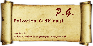 Palovics Györgyi névjegykártya
